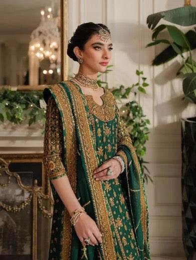 NEW ARRIVAL GEORGETTE SEQUENCE EMBROIDERY WORK TOP SHARARA WITH DUPATTA GREEN