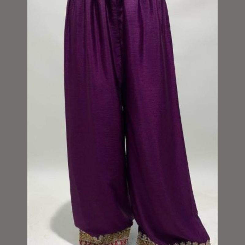 Indian Women's Purple Chinon Fully Stitched Suit Set - Clothing, Womenswear