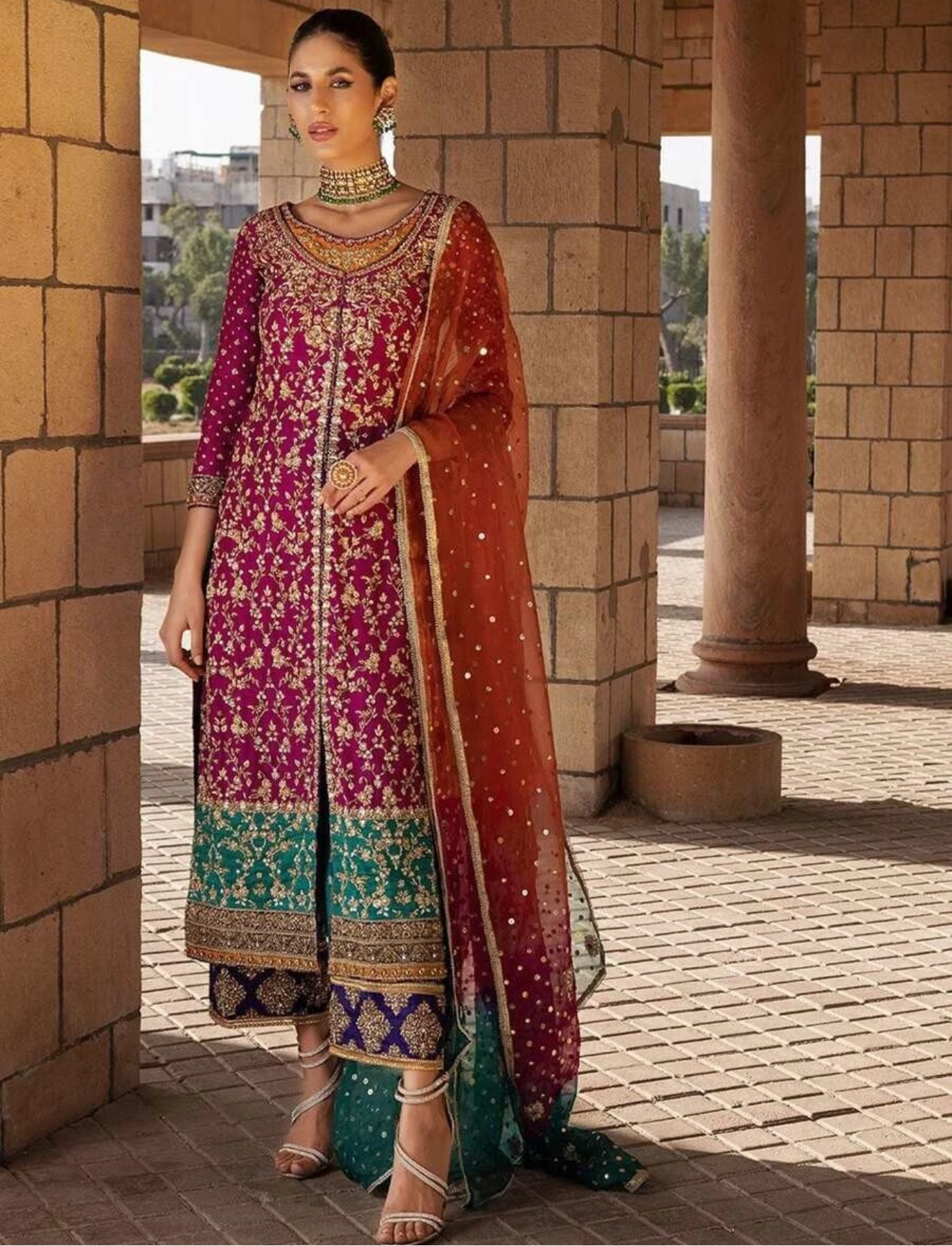New Indian/Pakistani Eid Special Ready To Wear DESIGNER GEORGETTE EMBROIDERY WORK