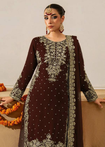 DESIGNER GEORGETTE CODING AND SEQUENCE WITH RIVET MOTI WORK TOP PALAZZO WITH DUPATTA