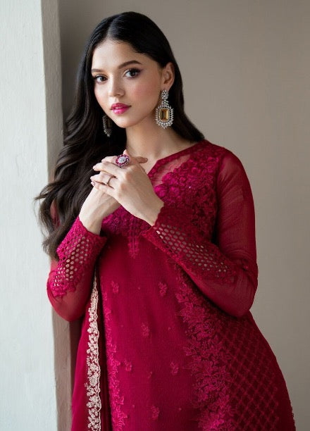 DESIGNER GEORGETTE EMBROIDERY SEQUENCE WORK TOP PALAZZO WITH DUPATTA MAROON