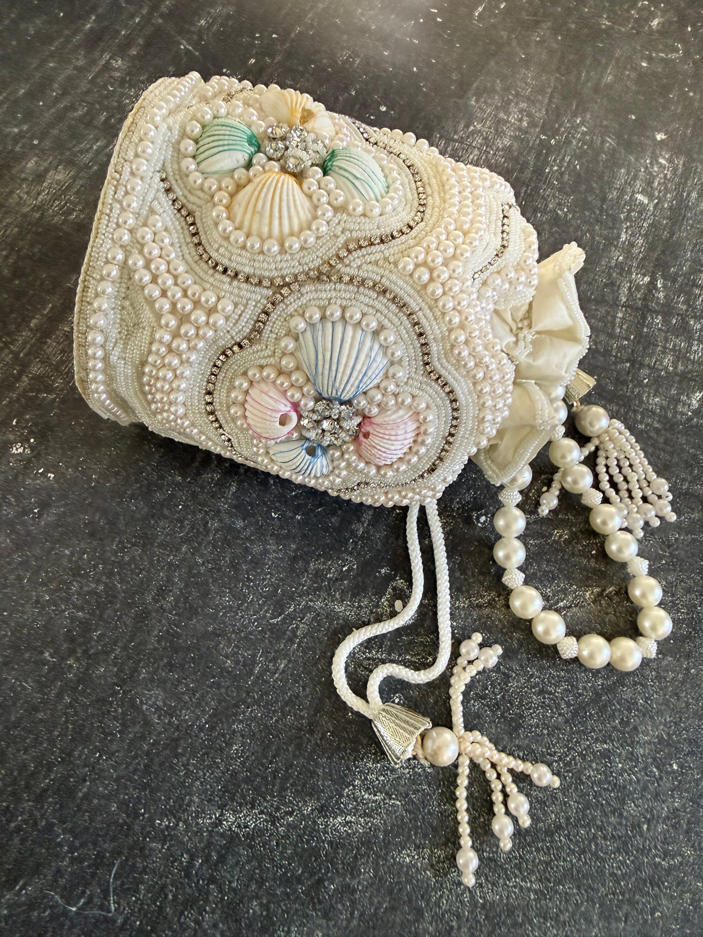 Heavy pearl work polti bags.