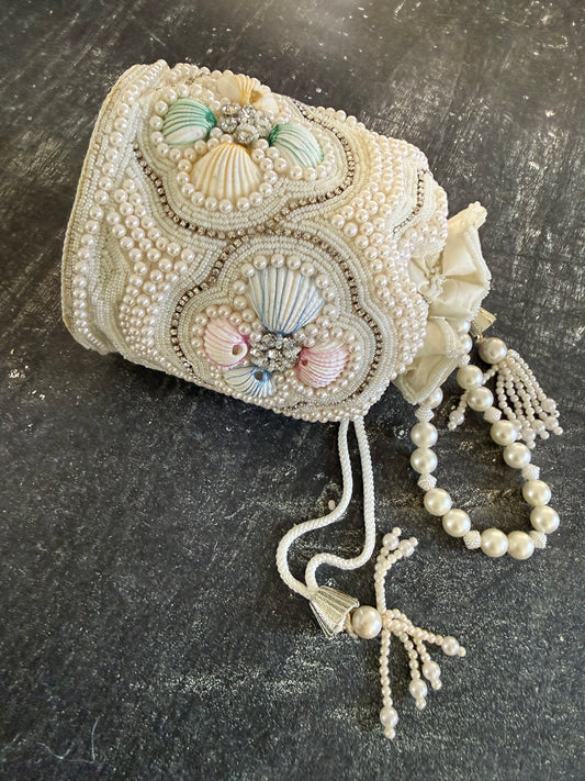 Heavy pearl work polti bags.