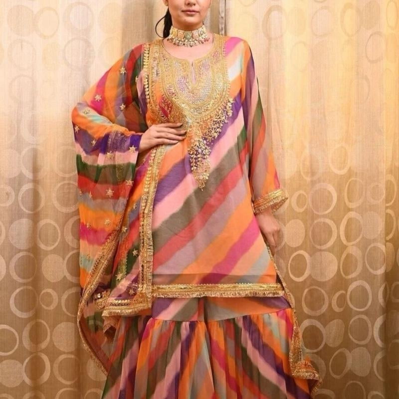 Indian/Pakistani Bollywood Party Wear DESIGNER GEORGETTE EMBROIDERY SEQUENCE WORK