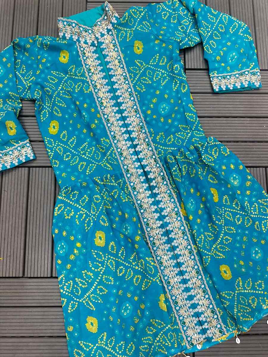 FASHIONABLE GEORGETTE EMBROIDERY SEQUENCE WORK LEHENGA CHOLI WITH KOTI SKY