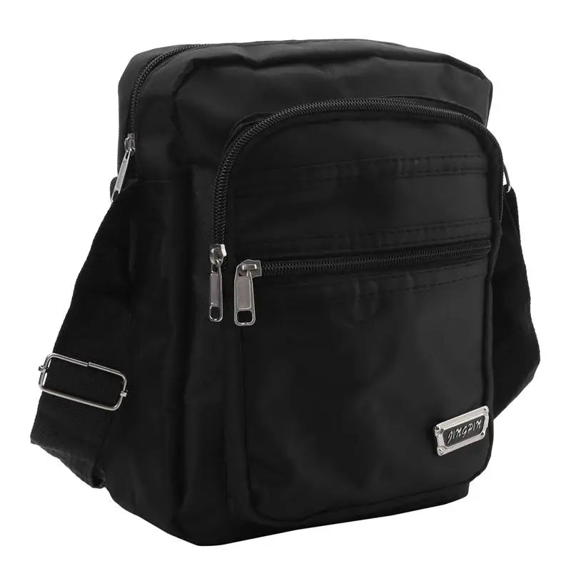 Multi-zipper Lightweight Nylon Casual Messenger Shoulder Bag For Men Zipper Pocket Handbag Fashion Tote Travel Crossbody Bag