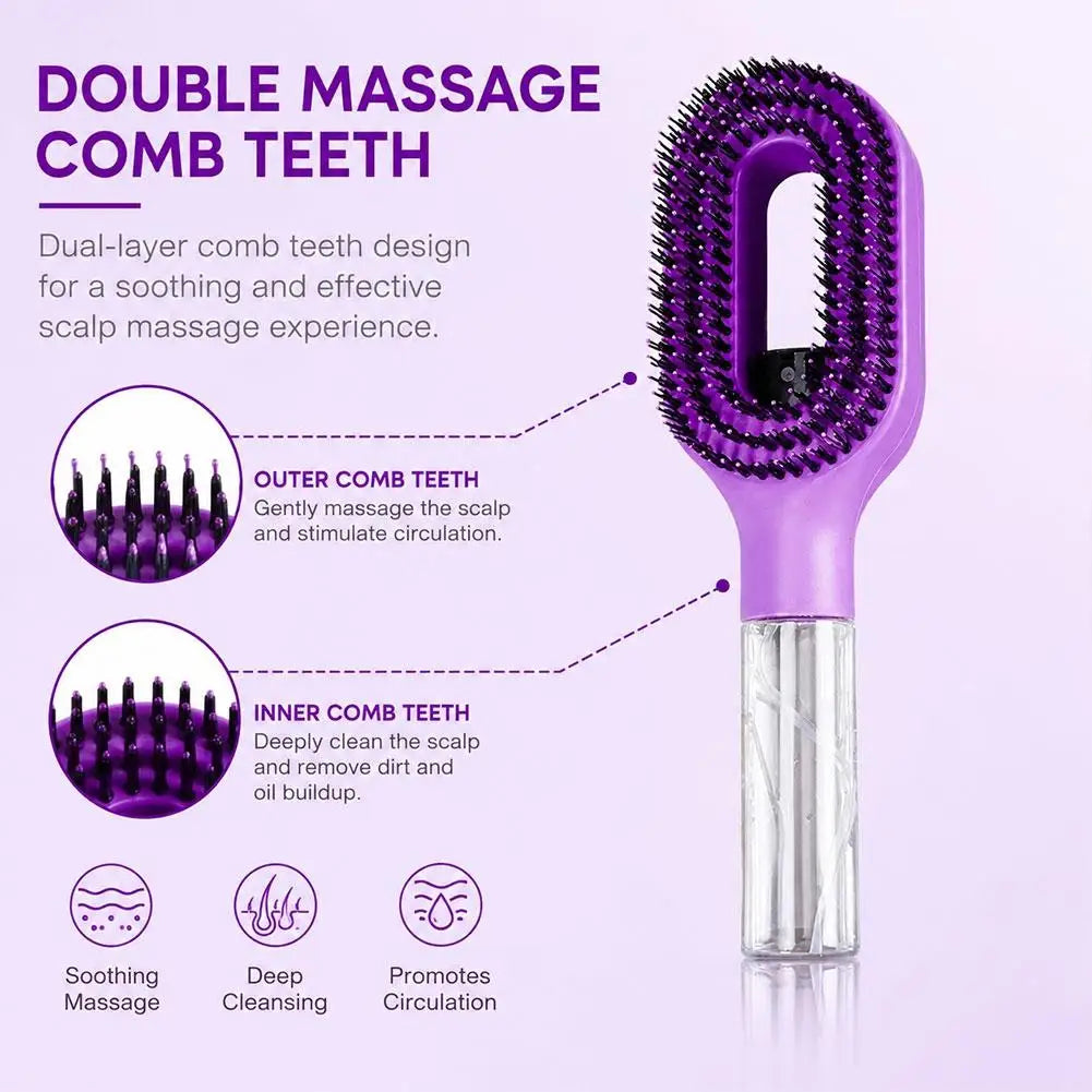 Essential Oil Hair Spray Comb Hydrating Detangling Styling Brush Travel Friendly Lightweight Hair Care Tool for Smooth Shiny Hai