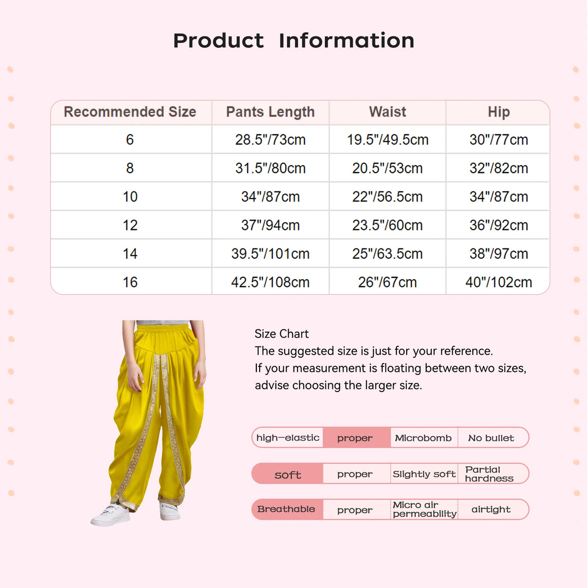Girls Boys Satin Dhoti Pants Indian Dance Pants Elastic Waist Draped Baggy Trousers for Halloween Party Fancy Dress Ball Clothes