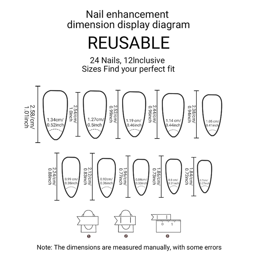 24 pieces of almond-shaped pressing nails, 3D gel flower leopard print French manicure, Y2K style