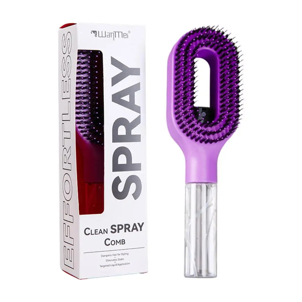 Essential Oil Hair Spray Comb Hydrating Detangling Styling Brush Travel Friendly Lightweight Hair Care Tool for Smooth Shiny Hai