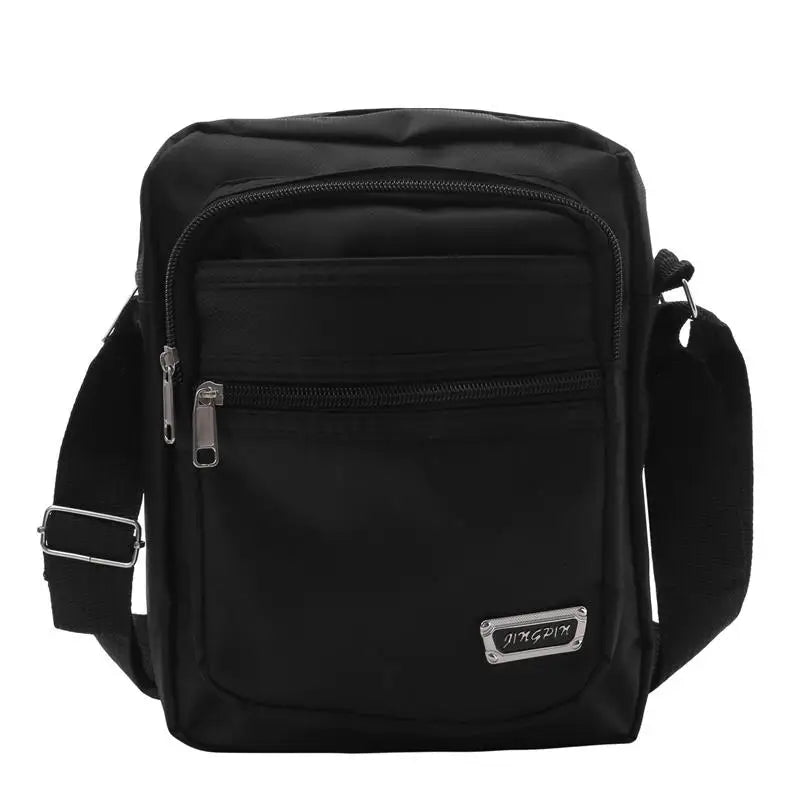 Multi-zipper Lightweight Nylon Casual Messenger Shoulder Bag For Men Zipper Pocket Handbag Fashion Tote Travel Crossbody Bag