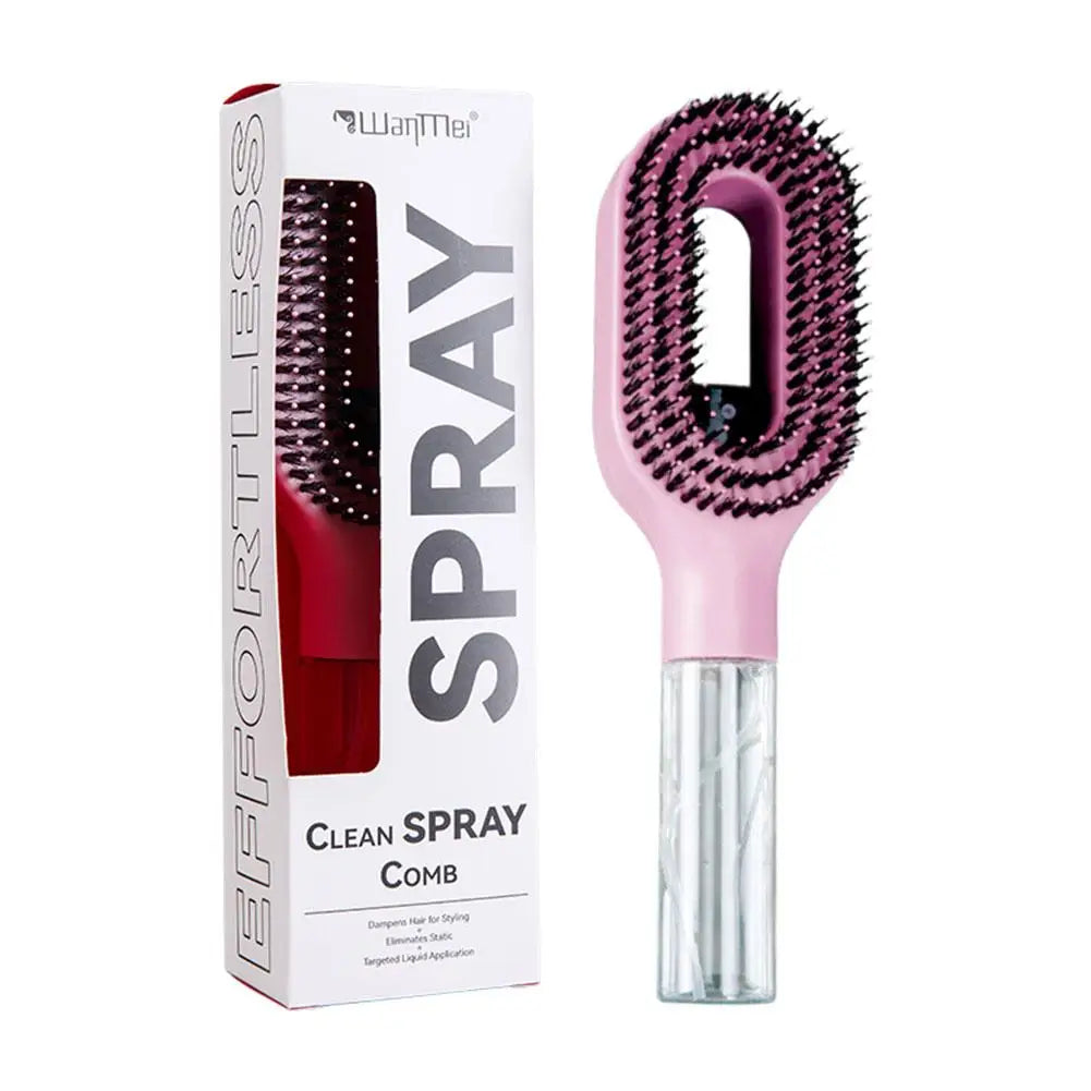 Essential Oil Hair Spray Comb Hydrating Detangling Styling Brush Travel Friendly Lightweight Hair Care Tool for Smooth Shiny Hai