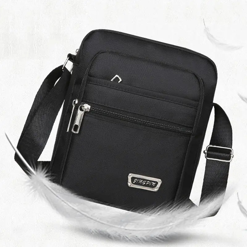 Multi-zipper Lightweight Nylon Casual Messenger Shoulder Bag For Men Zipper Pocket Handbag Fashion Tote Travel Crossbody Bag